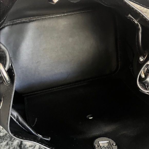 BCBG Black Bucket Bag Formal Business Career, Like New! - Picture 10 of 11